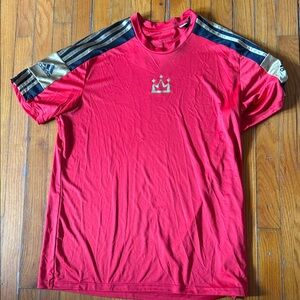 Adidas Mo Salah Squadra training jersey in vivid red. Men’s jersey XL